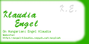 klaudia engel business card